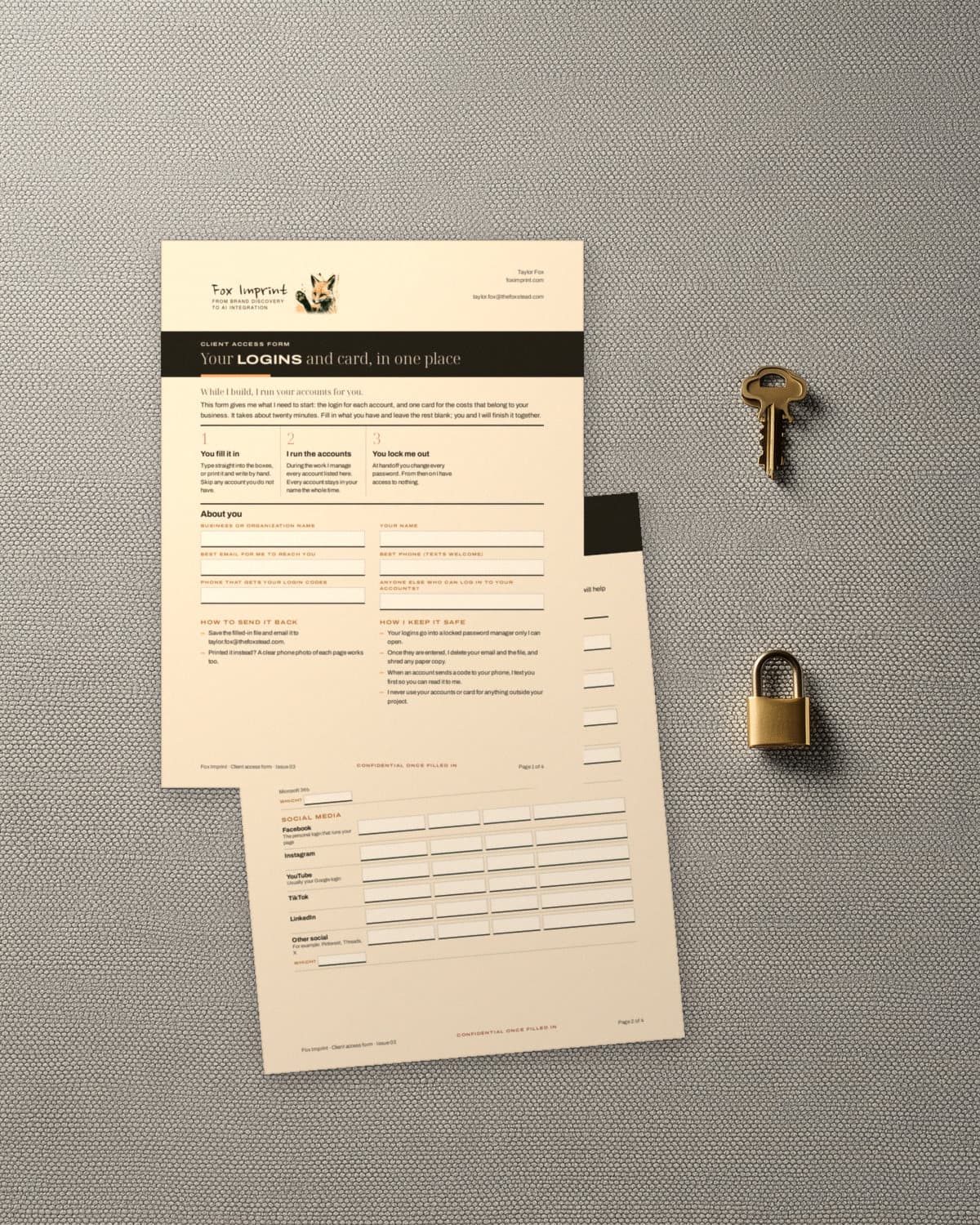 Fox Imprint: Client access form