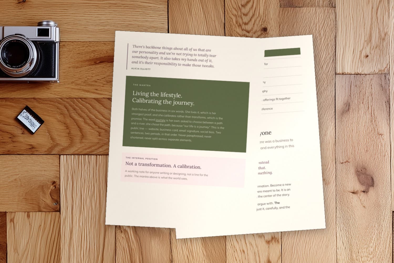 Finding the Line and the Fox Imprint brand foundation